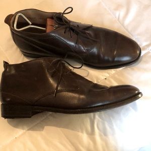 Bally 10.5 Italy Damor Chestnut Leather 3 Eyelet Chukka Boot